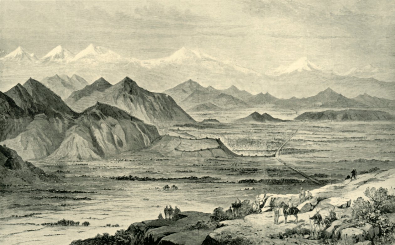 Kabul, Blick nach Norden vom Hügel über dem britischen Lager in Beni Hissar, 8. Oktober 1879, 1901 von Unbekannt