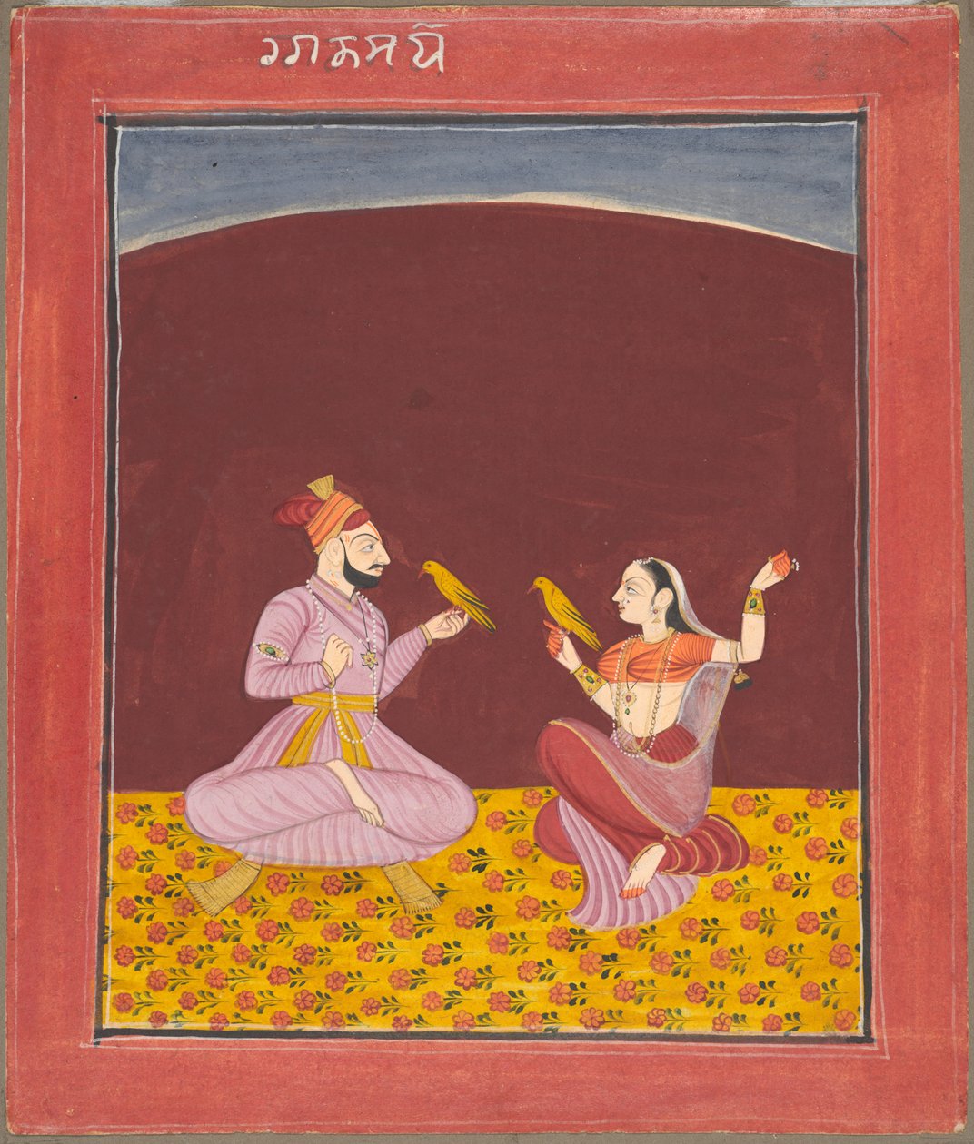 Kamod Raga der Dipak Raga Familie, Seite aus einer Ragamala-Serie, um 1750 von Unbekannt