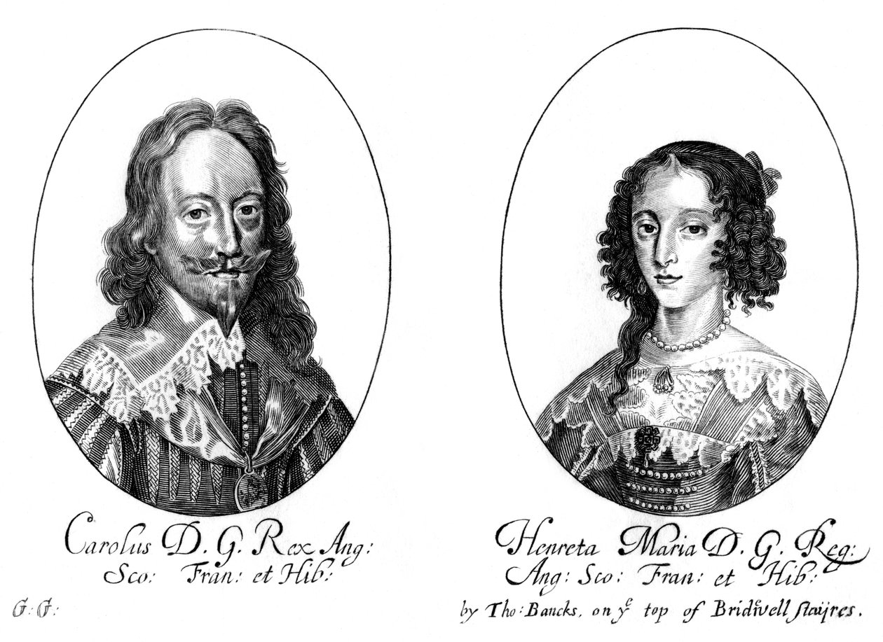 König Karl I. 1600-1649 und Königin Henrietta Maria 1609-1669 von Unbekannt