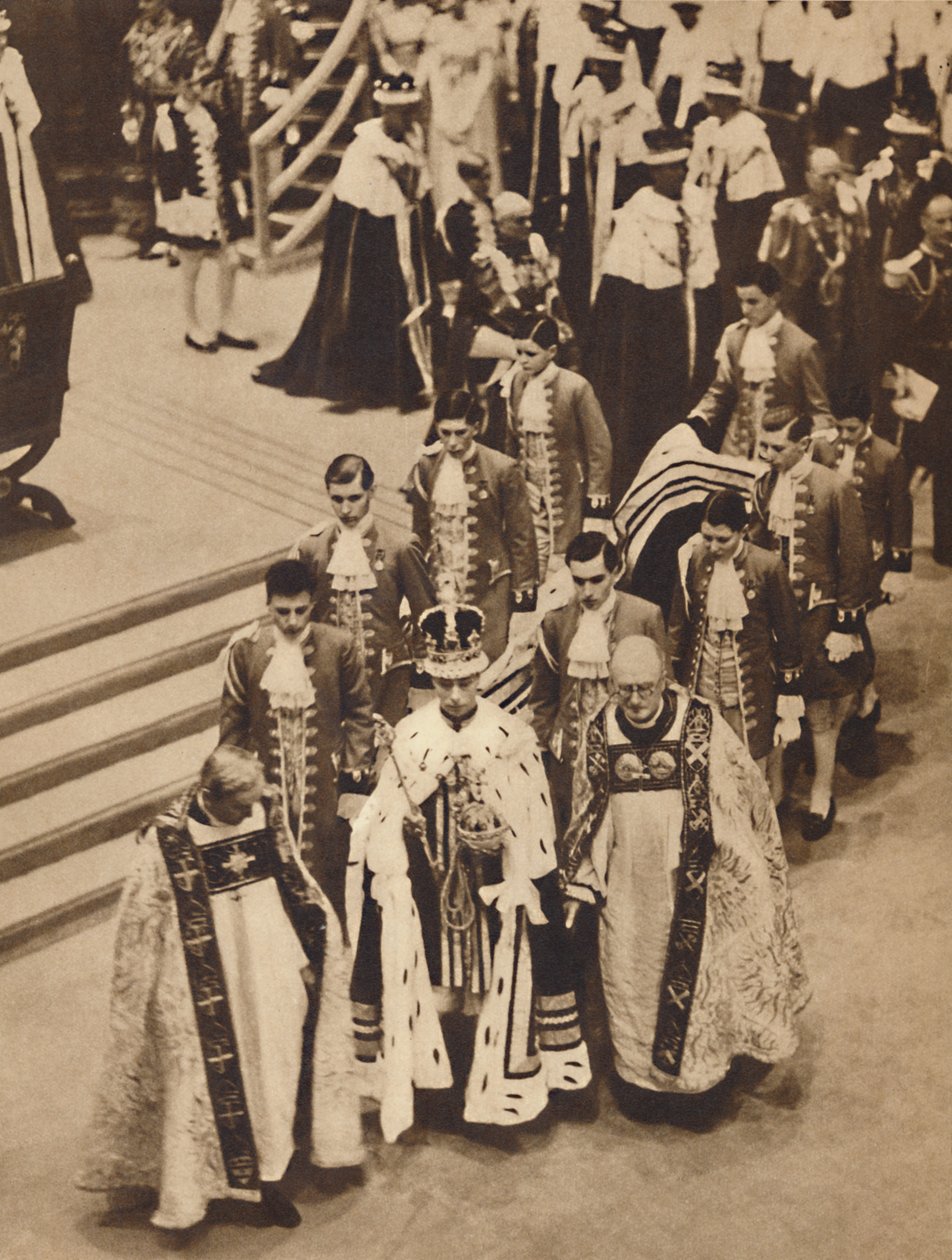 König George VI. verlässt die Abtei von Unbekannt