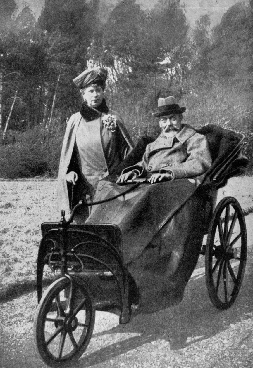 König George V. und Königin Mary im Craigwell House, Aldwick, bei Bognor Regis, ca. 1930er, 1936 von Unbekannt