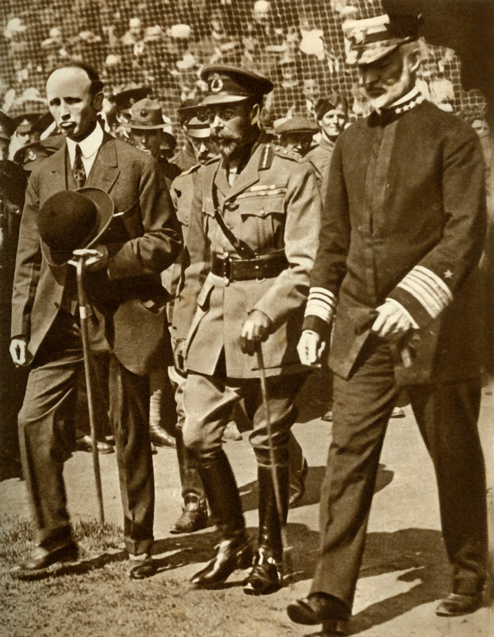 König George V. besucht ein Baseballspiel in Stamford Bridge, London, 1935 von Unbekannt