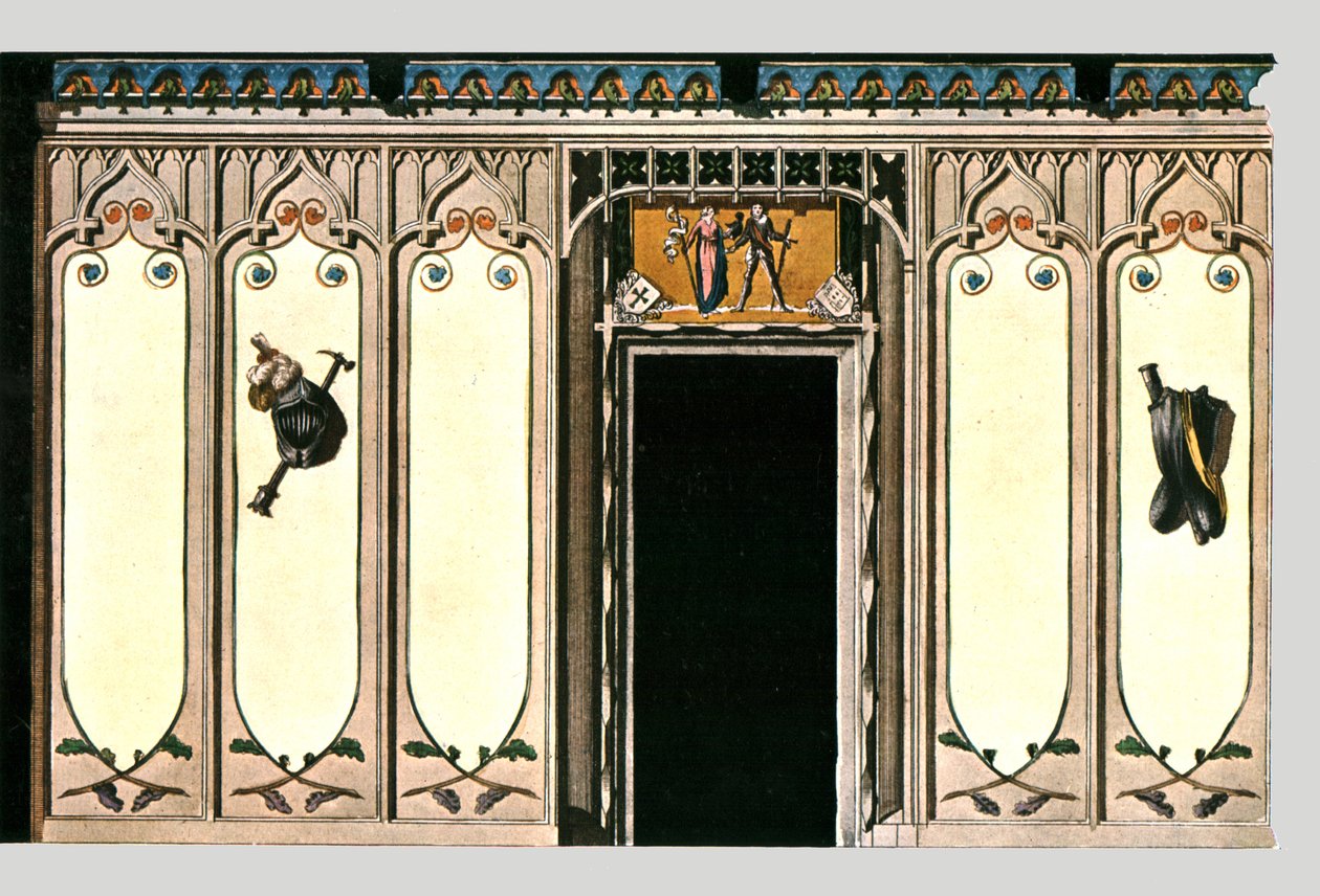 Rittersaal im gotischen Stil, Leipzig, Deutschland, 1928 von Unbekannt