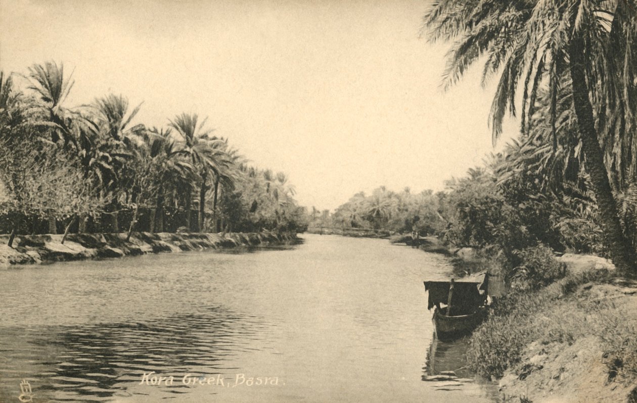 Kora Creek, Basra, um 1918-1939 von Unbekannt