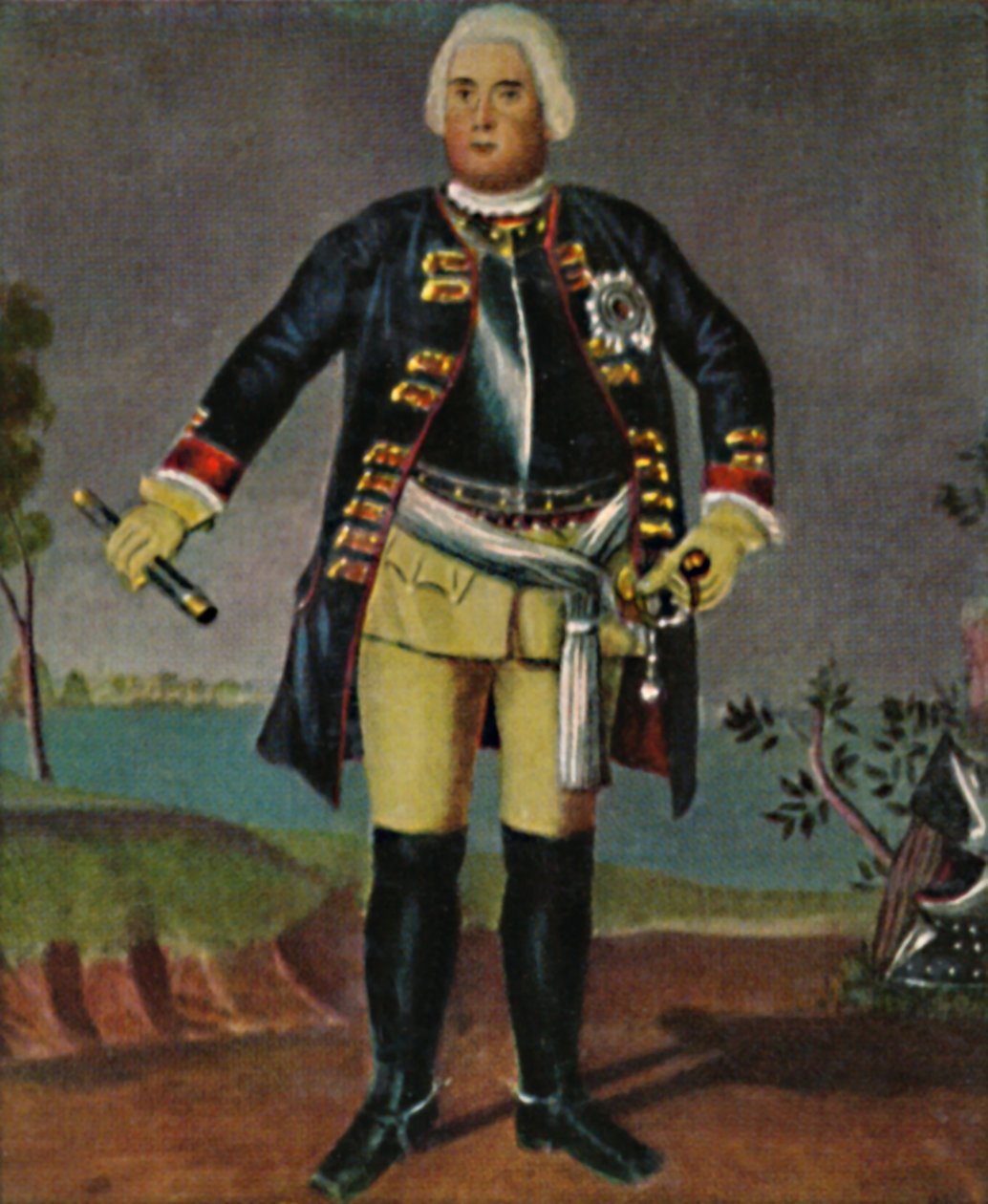König Friedrich Wilhelm I. von Preußen 1688-1740. - Stich nach dem Gemälde von Weidemann, 1934 von Unbekannt