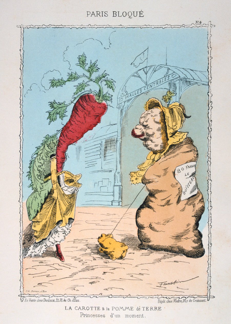 Die Karotte und die Kartoffel, 1870-1871 von Unbekannt