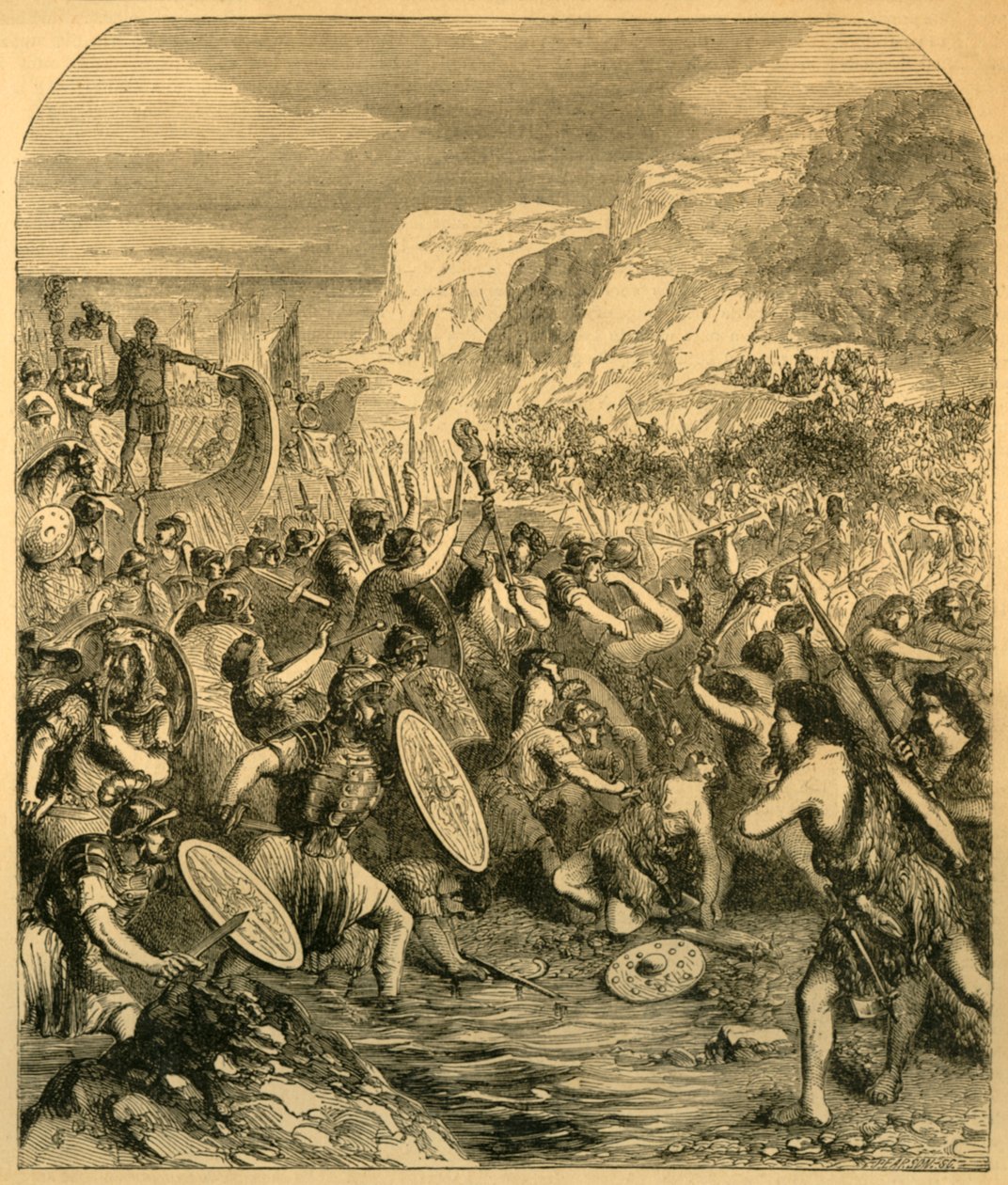 Landung von Julius Caesar, ca. 1890 von Unbekannt