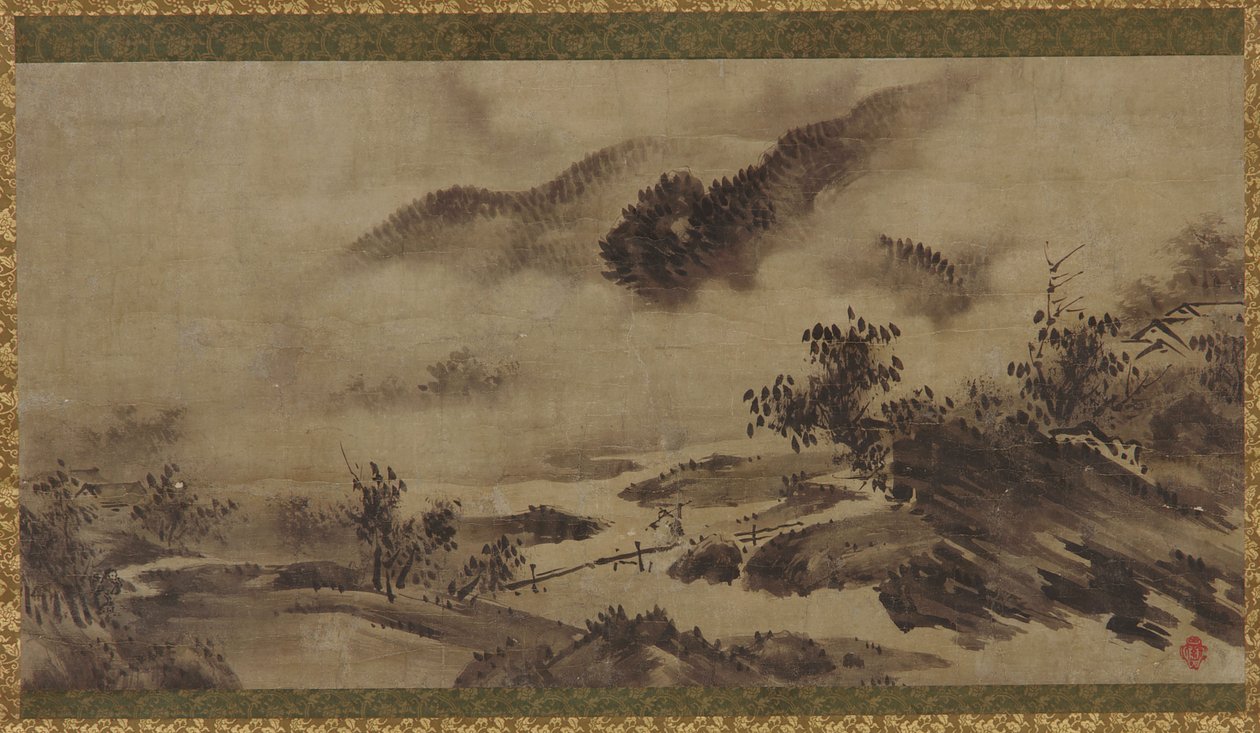 Landschaft: Berge, Nebel und Bach, Edo-Periode, 18. Jahrhundert von Unbekannt