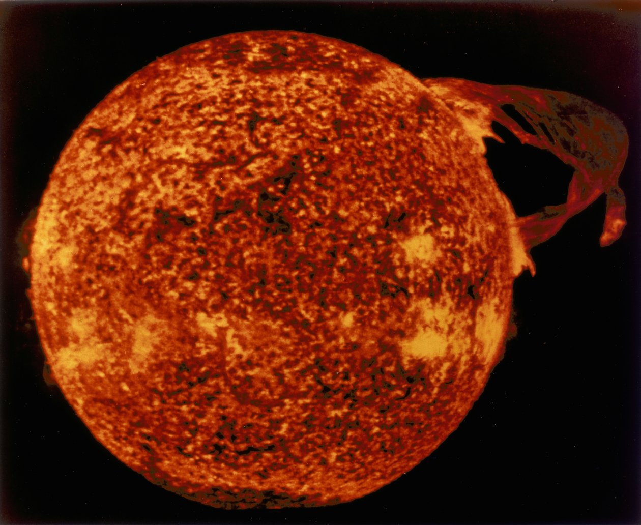 Große Sonnenprotuberanz im extremen Ultraviolettlicht, 1973 von Unbekannt