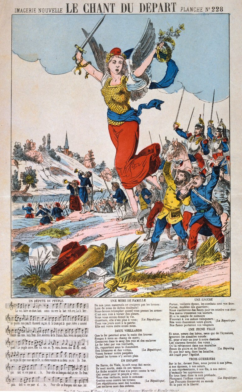 Le Chant du Départ, Liedblatt, Deutsch-Französischer Krieg, 1870-1871 von Unbekannt