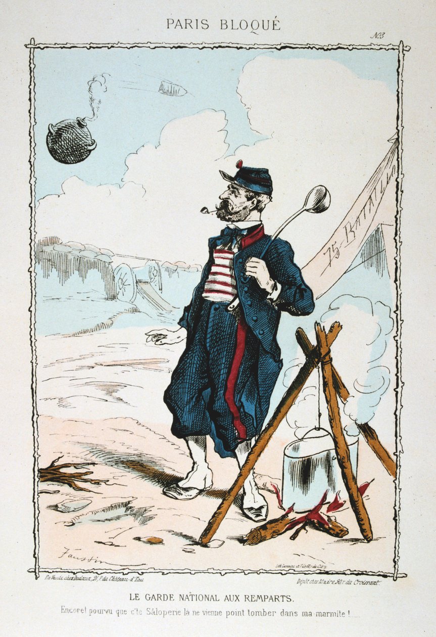 Le Garde Nationale aux Remparts, 1870-1871 von Unbekannt