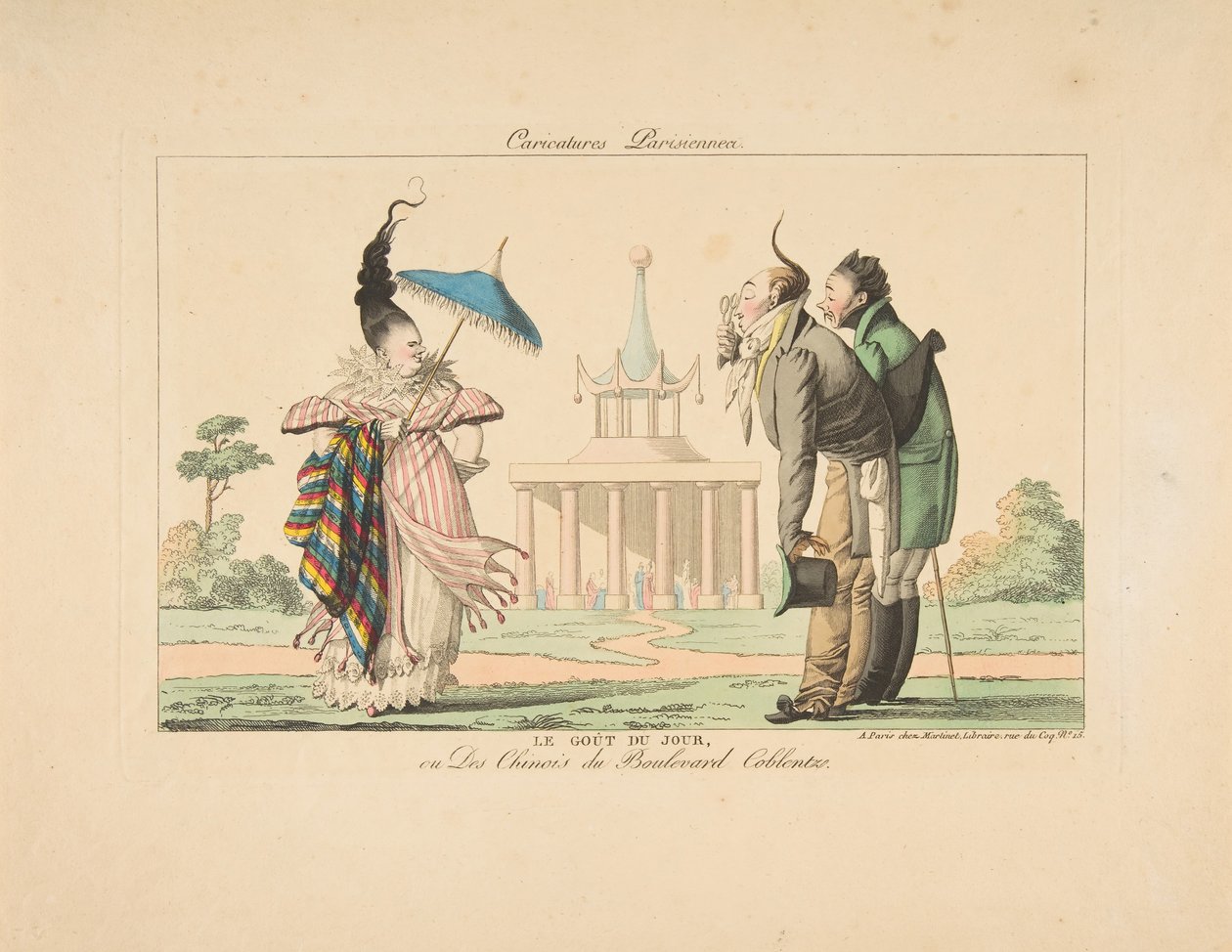 Der Geschmack des Tages oder Chinesen vom Boulevard Coblentz, aus Caricatures Parisiennes von Unbekannt