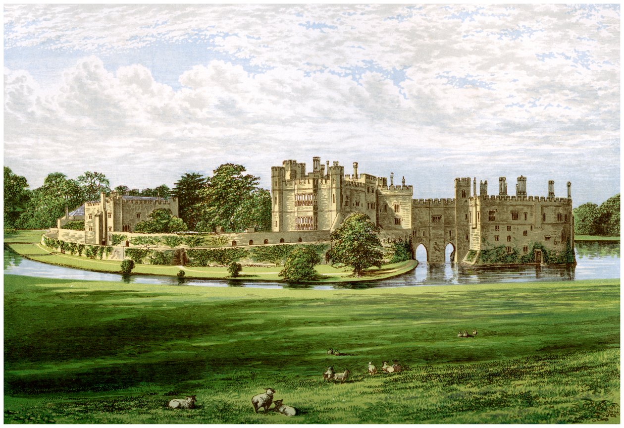 Leeds Castle, Kent, Heimat der Familie Wykeham-Martin, ca. 1880 von Unbekannt