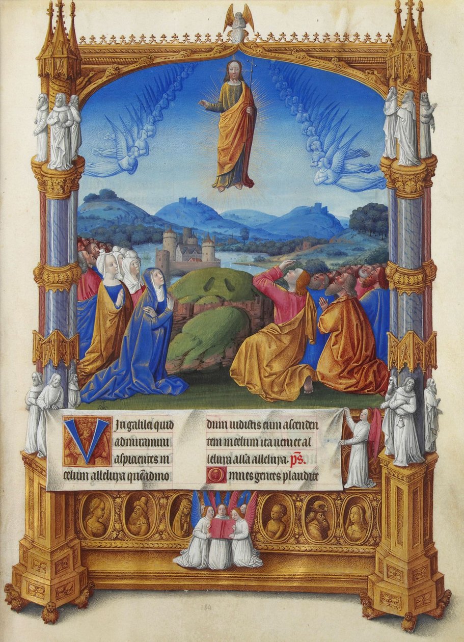 Les Très Riches Heures des Herzogs von Berry, Folio 184r - Die Himmelfahrt von Unbekannt