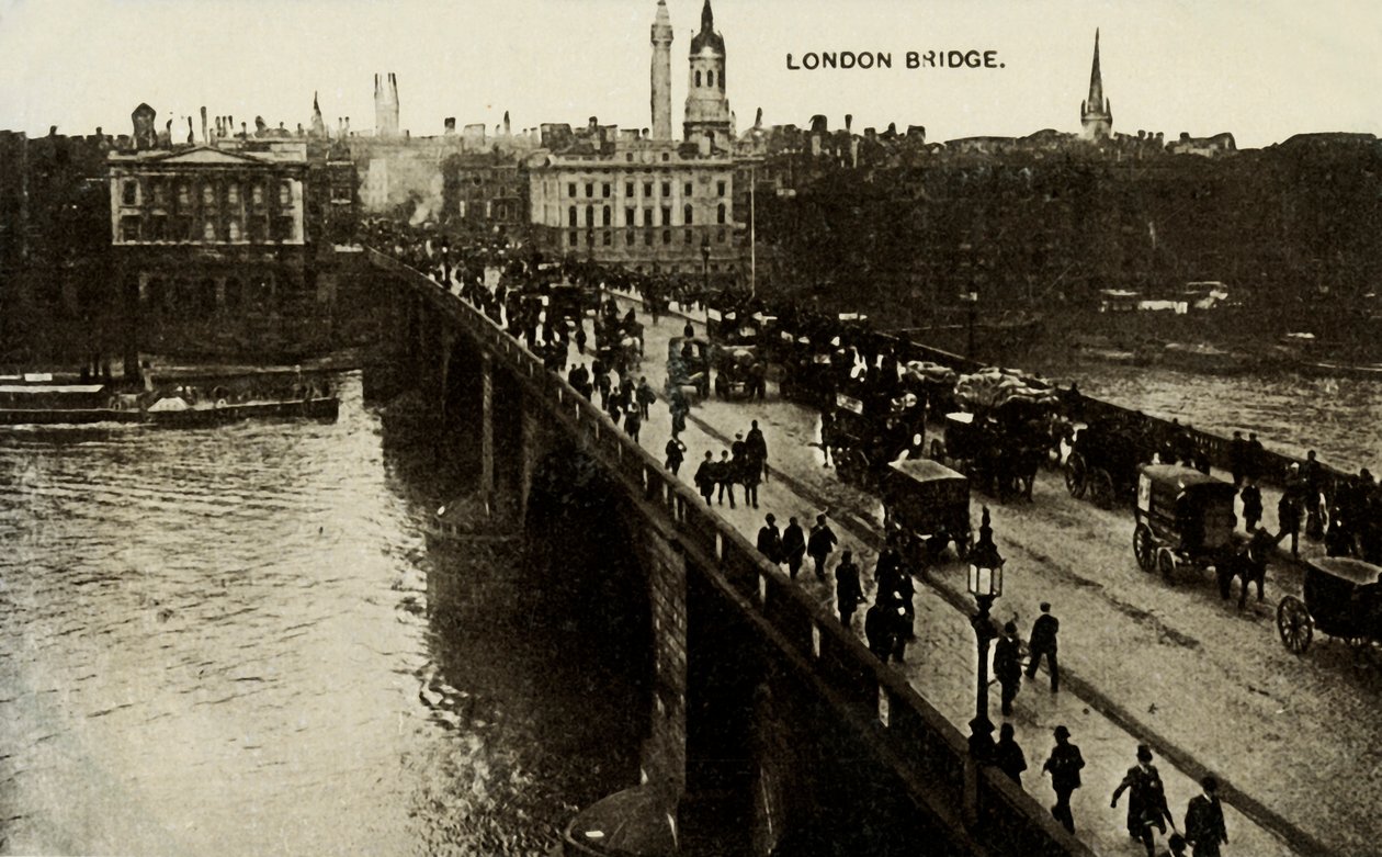 London Bridge, spätes 19. - frühes 20. Jahrhundert von Unbekannt