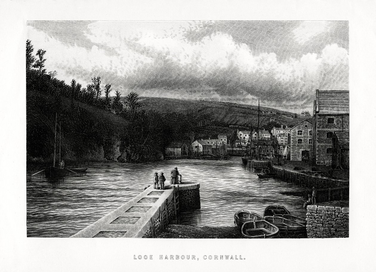 Looe Hafen, Cornwall, England, 1896 von Unbekannt