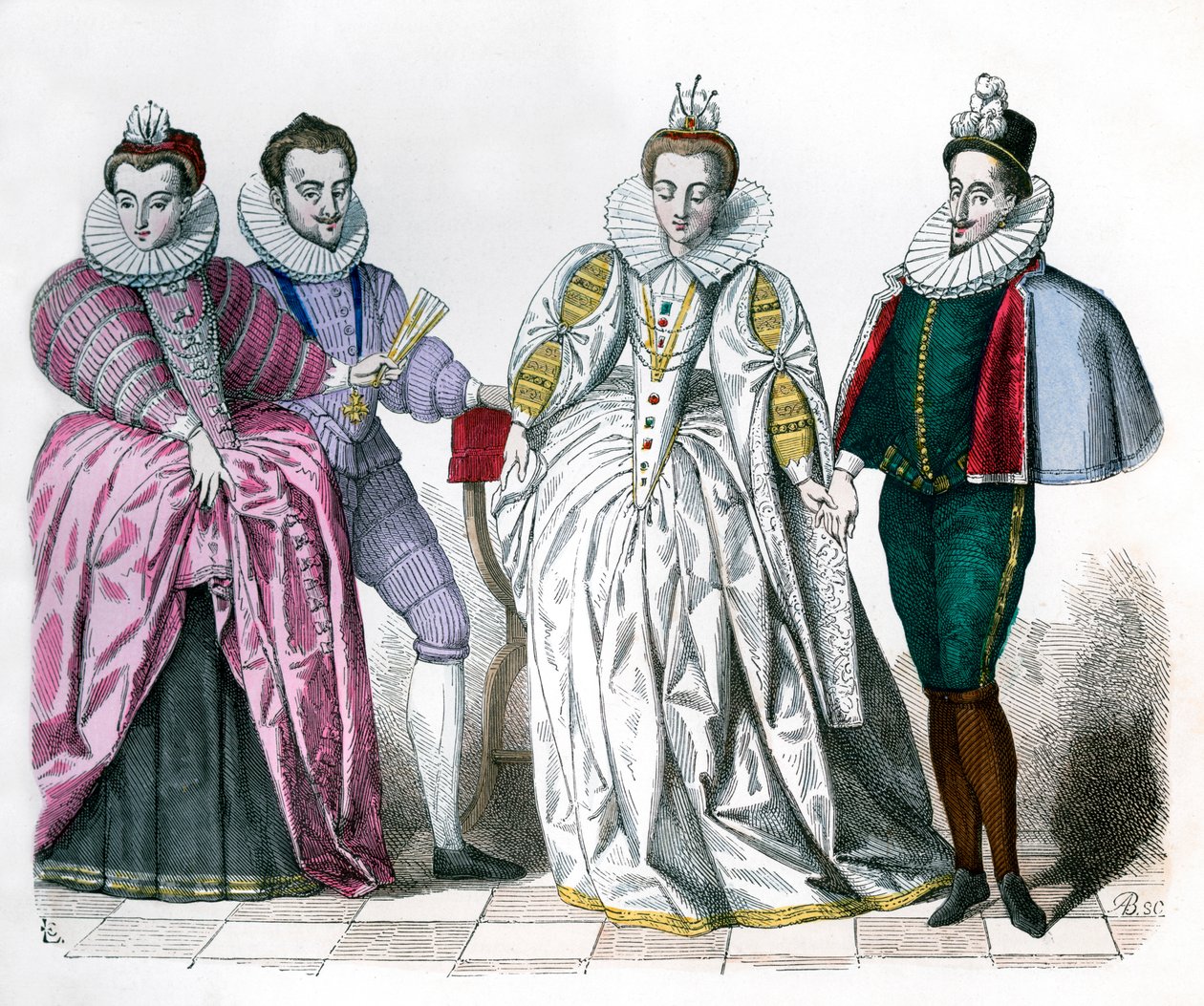 Louise von Lothringen, Herzog von Guise, Marguerite de Vaudemont und Anne de Joyeuse, 1581, 1882-1884 von Unbekannt