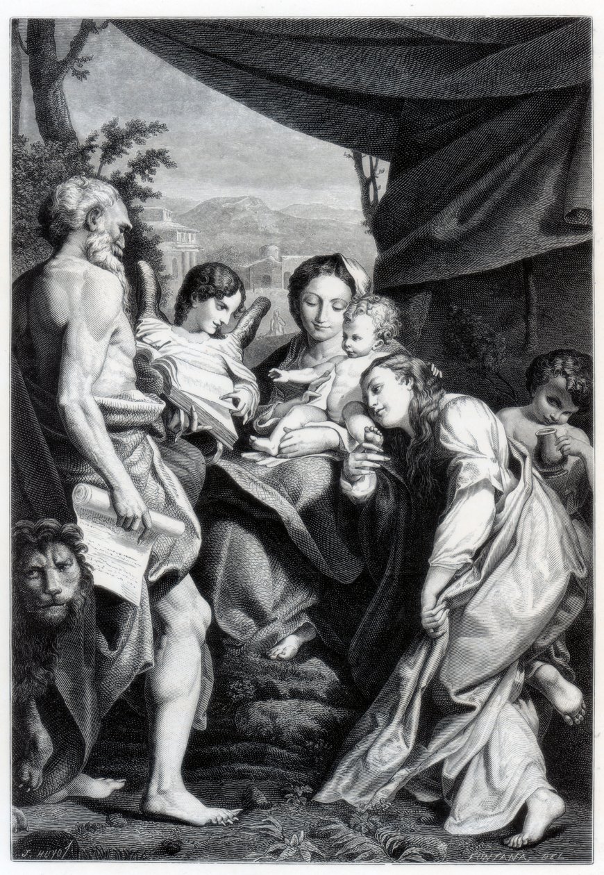 Madonna mit Kind, St. Hieronymus und Maria Magdalena, 1525-1528 von Unbekannt