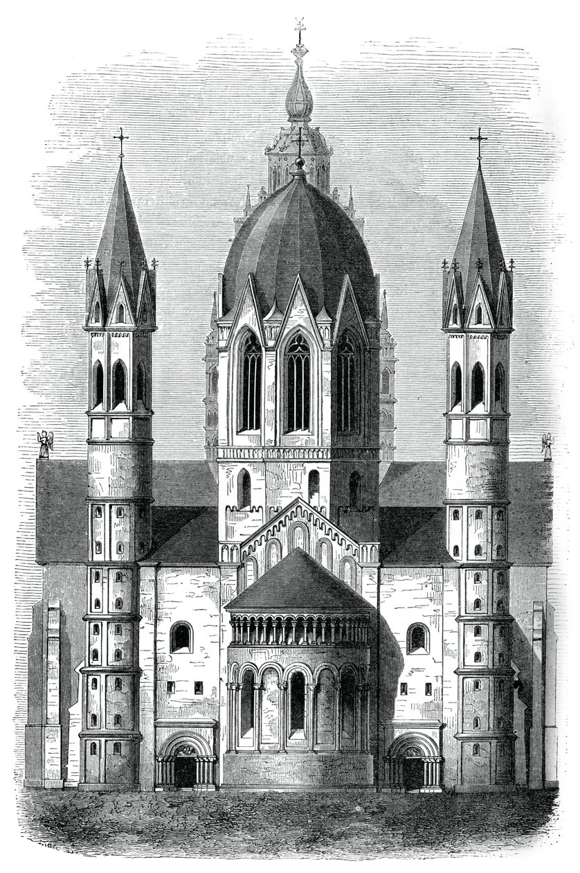 Mainzer Dom, Rhein, Deutschland, 12. und 13. Jahrhundert, 1870 von Unbekannt