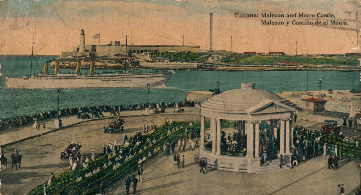 Malecon und Morro Castle, Havanna, Kuba, um 1920 von Unbekannt