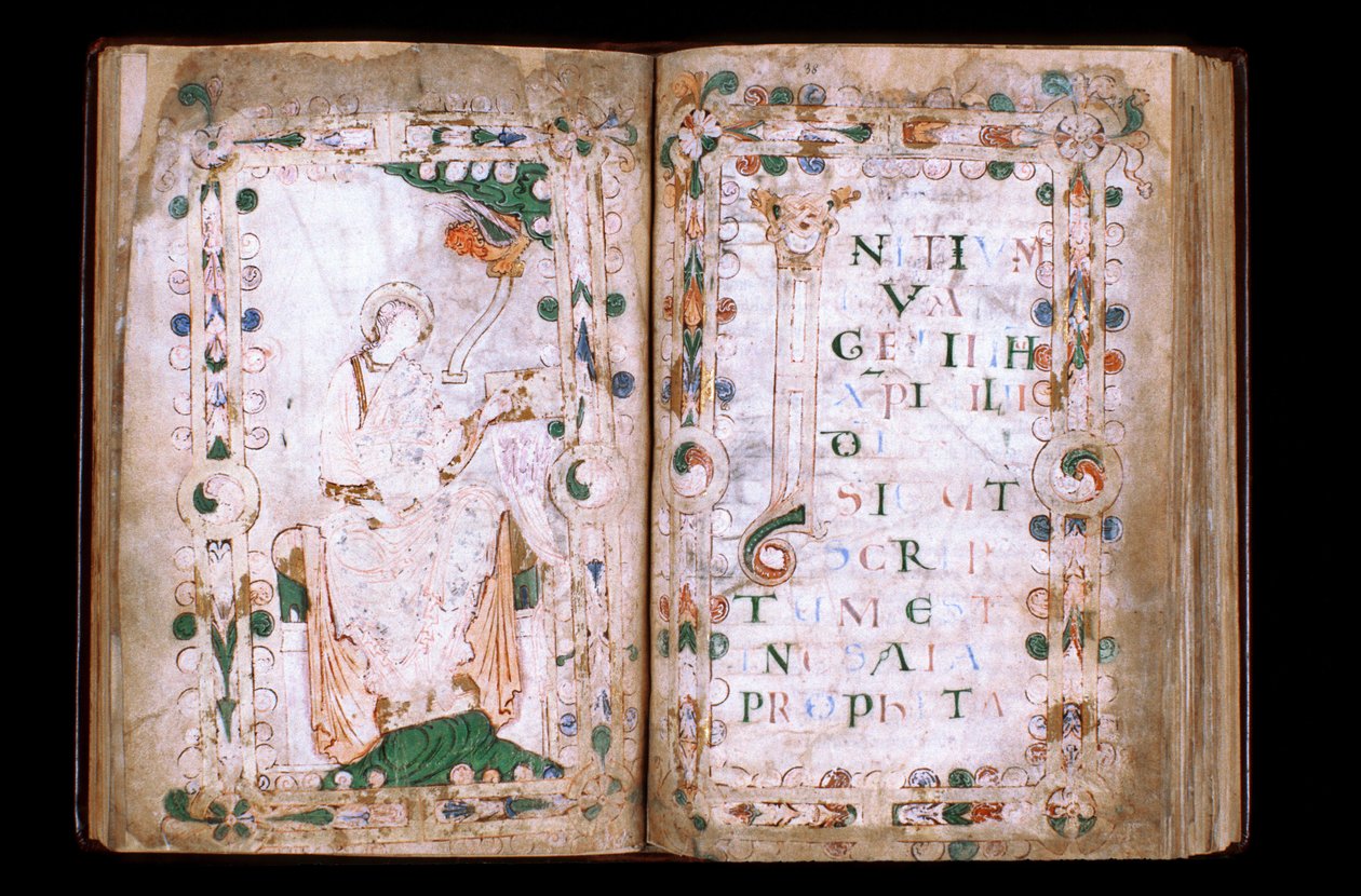 Manche N* 067, Vil de Mortain, Tresor de la collegiale Saint Evroult, Evangeliaire des 10. Jahrhunderts von Unbekannt