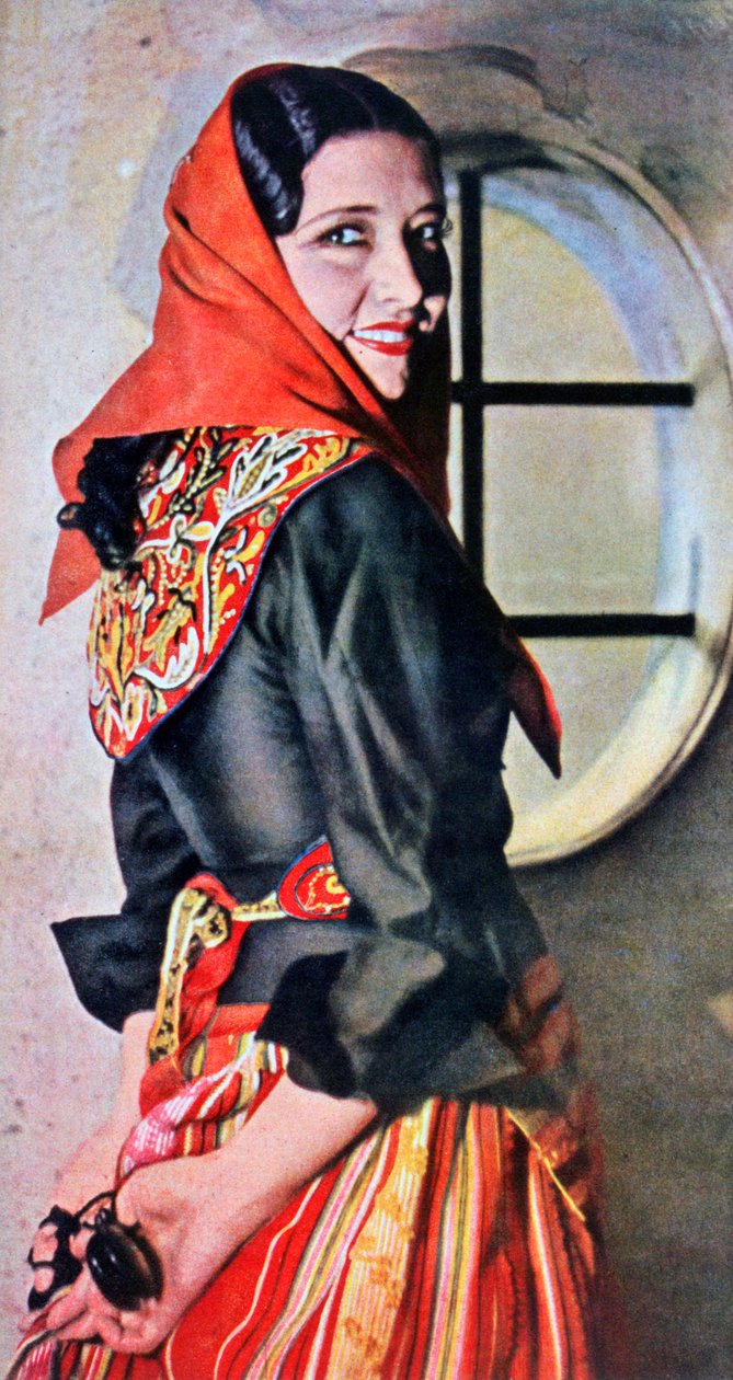 Manuela Del Rio, spanische Schauspielerin und Tänzerin, 1943 von Unbekannt