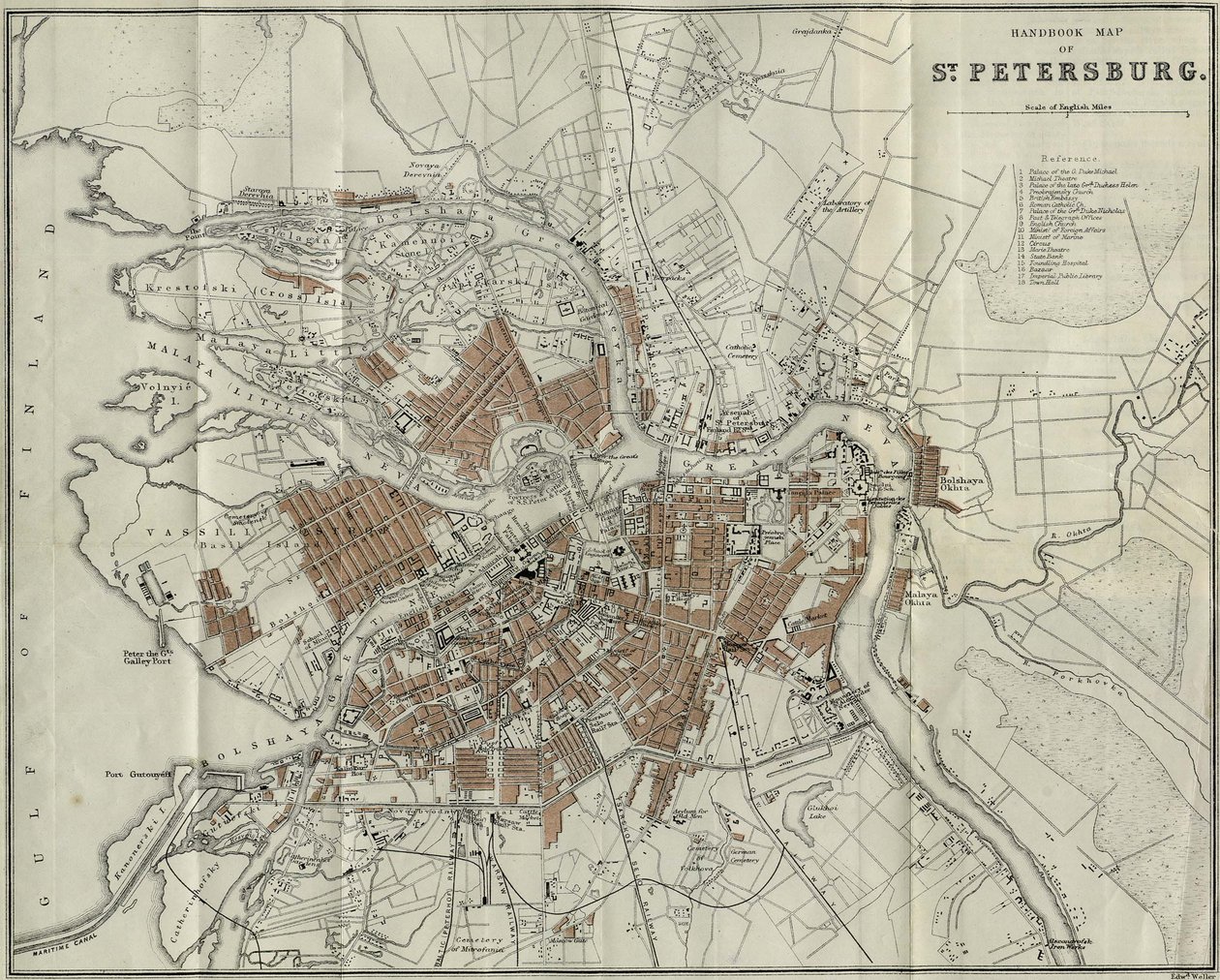 Karte von Petersburg, 1893 von Unbekannt
