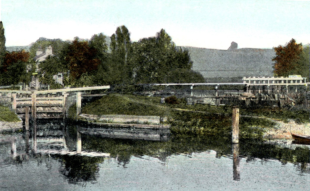 Mapledurham-Schleuse, Oxfordshire, 20. Jahrhundert von Unbekannt