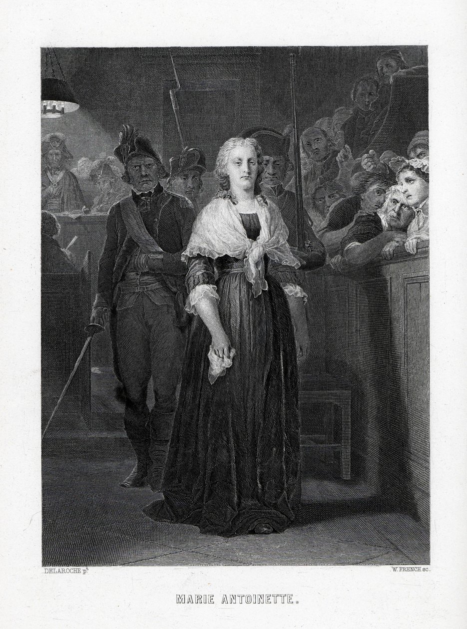 Marie Antoinette verlässt die Konvention nach dem Urteil, 1882 von Unbekannt