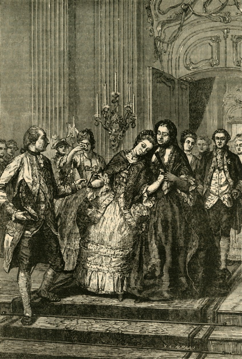 Marie Antoinette nimmt Abschied von der Mutter, 1770, 1890 von Unbekannt