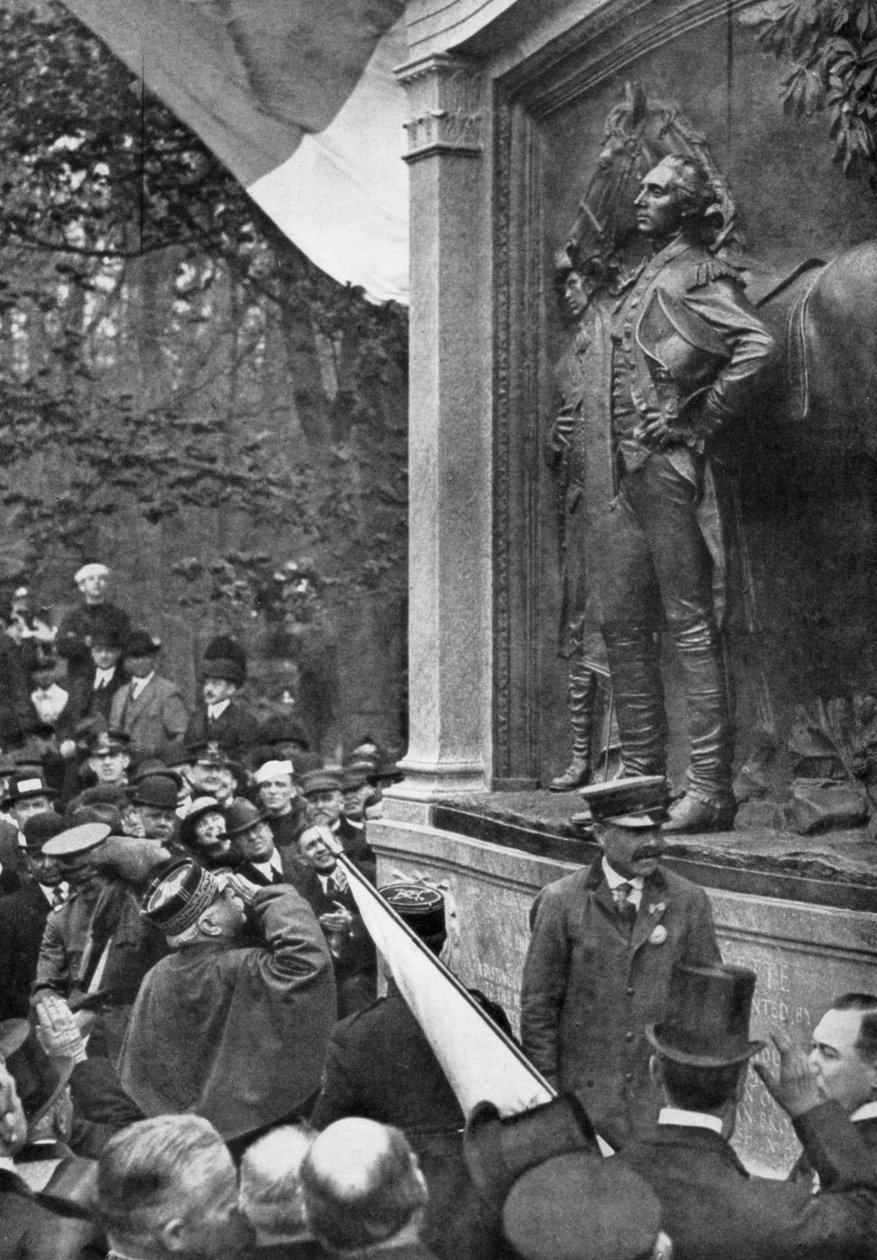 Marschall Joffres Tribut an den Marquis de Lafayette, Prospect Park, Brooklyn, New York, USA von Unbekannt