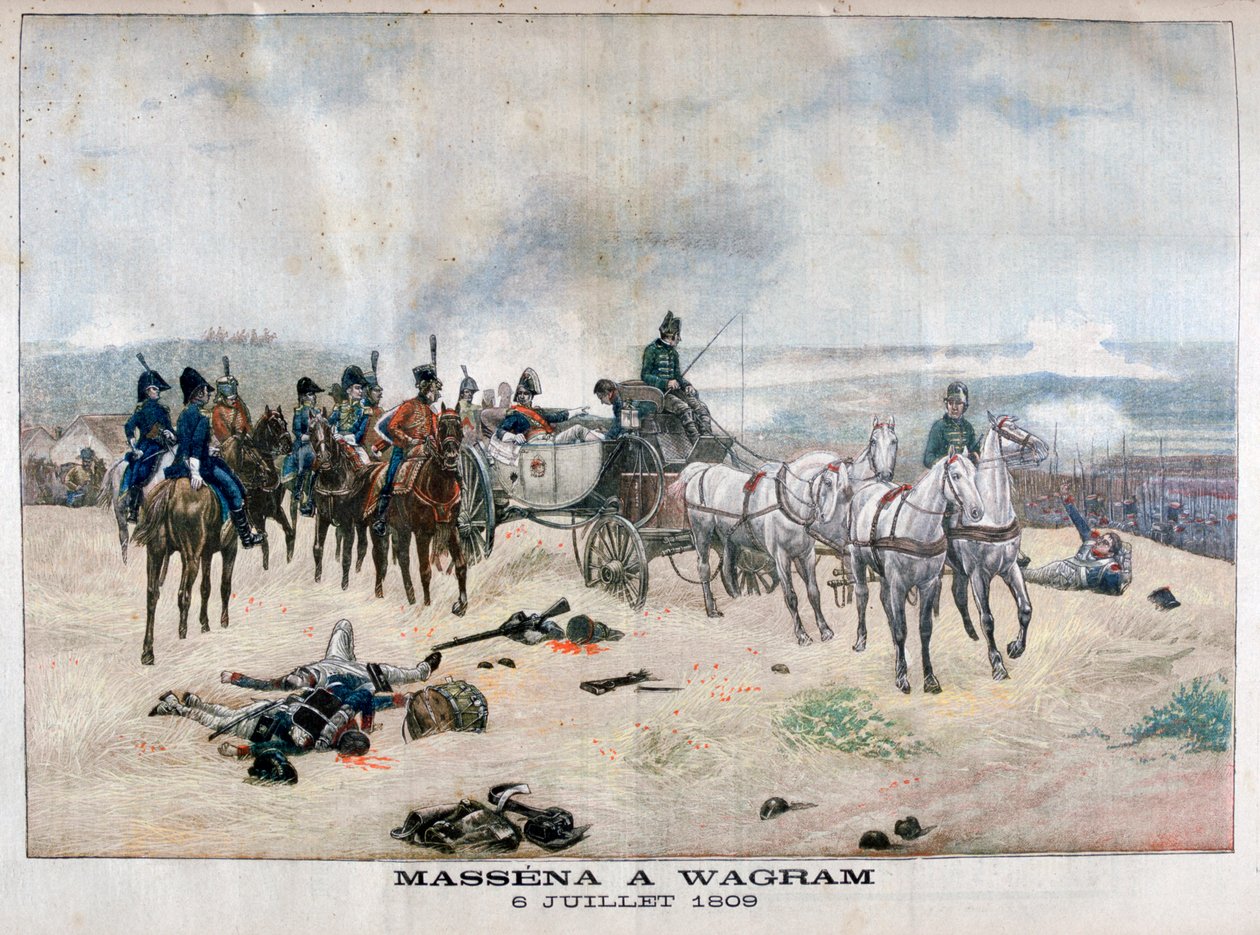 Marschall Massena in der Schlacht bei Wagram, Österreich, 5.-6. Juli 1809 von Unbekannt