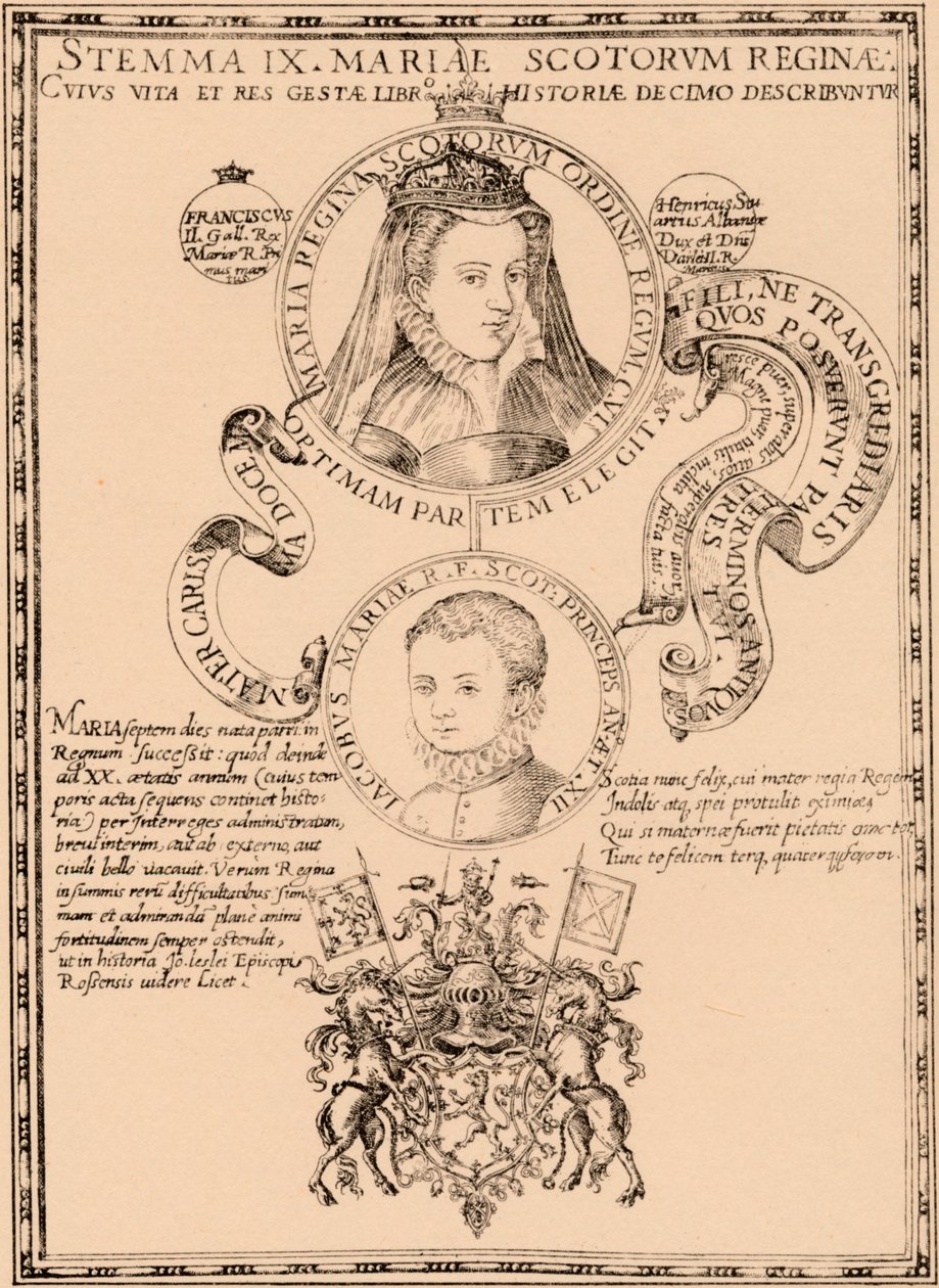 Maria Stuart 1542-1587 und König Jakob VI. und I. 1566-1625, 1889 von Unbekannt