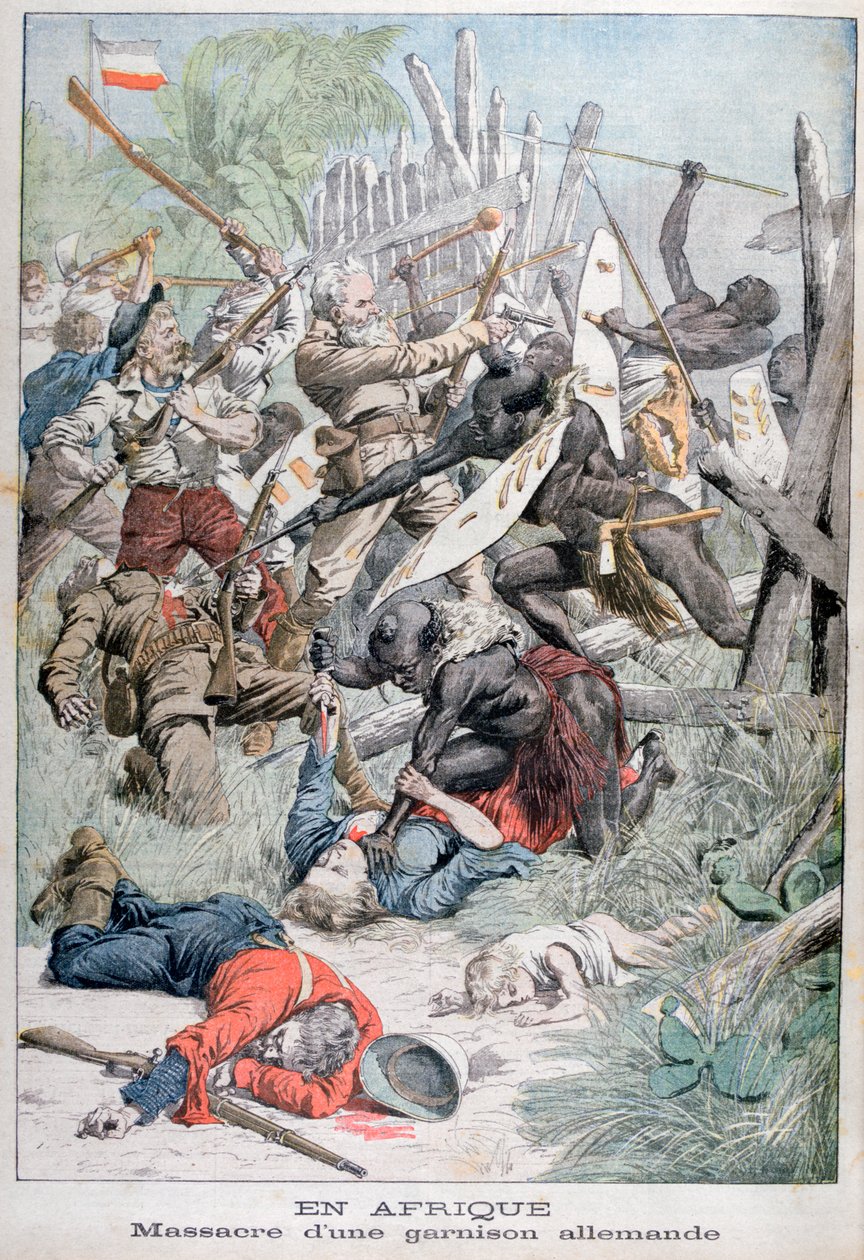 Massaker an einer deutschen Garnison in Damaraland, Südwestafrika, 1903 von Unbekannt