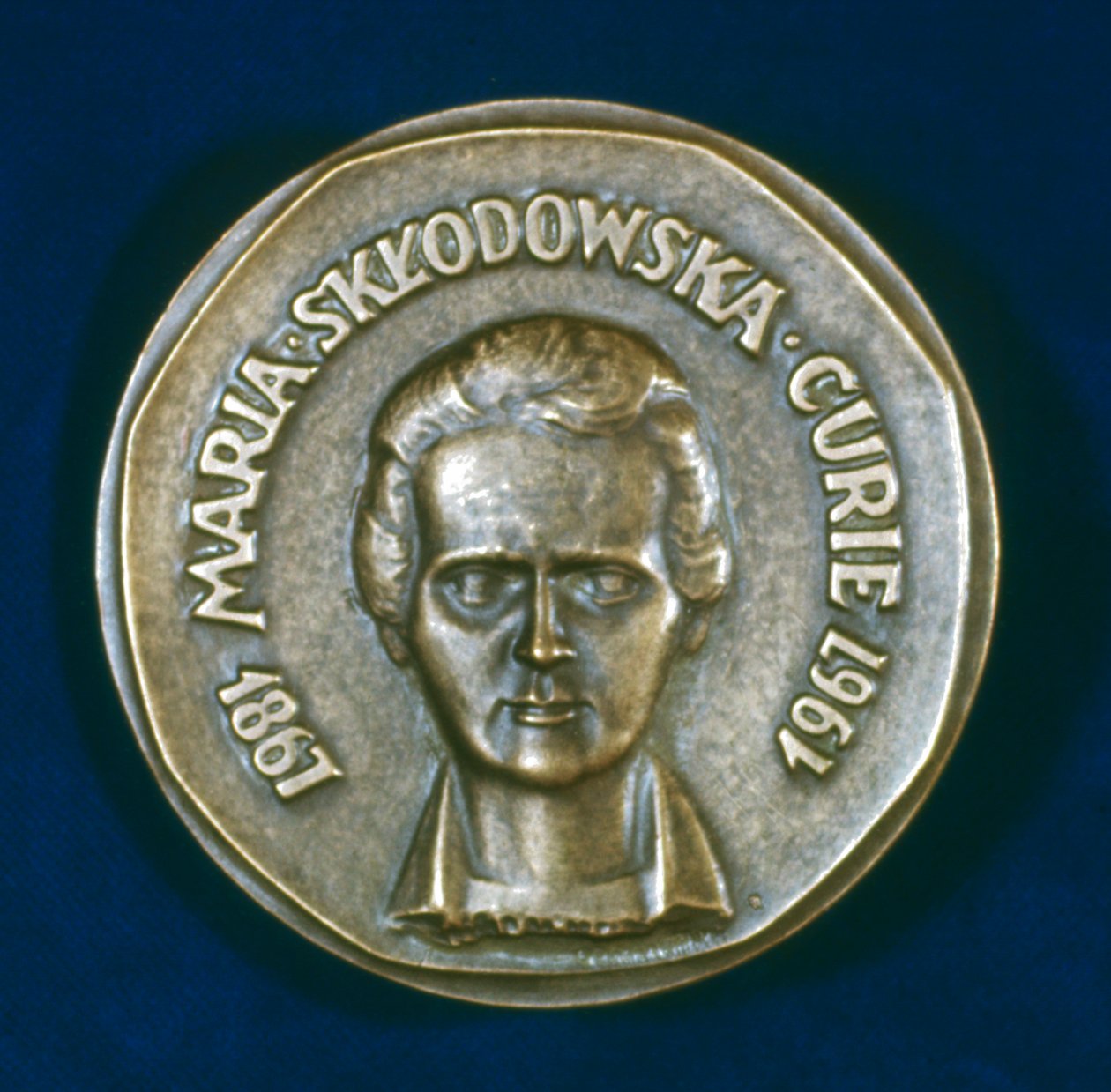 Medaille zur Erinnerung an Marie Sklodowska Curie, polnisch-französische Physikerin, 1967 von Unbekannt