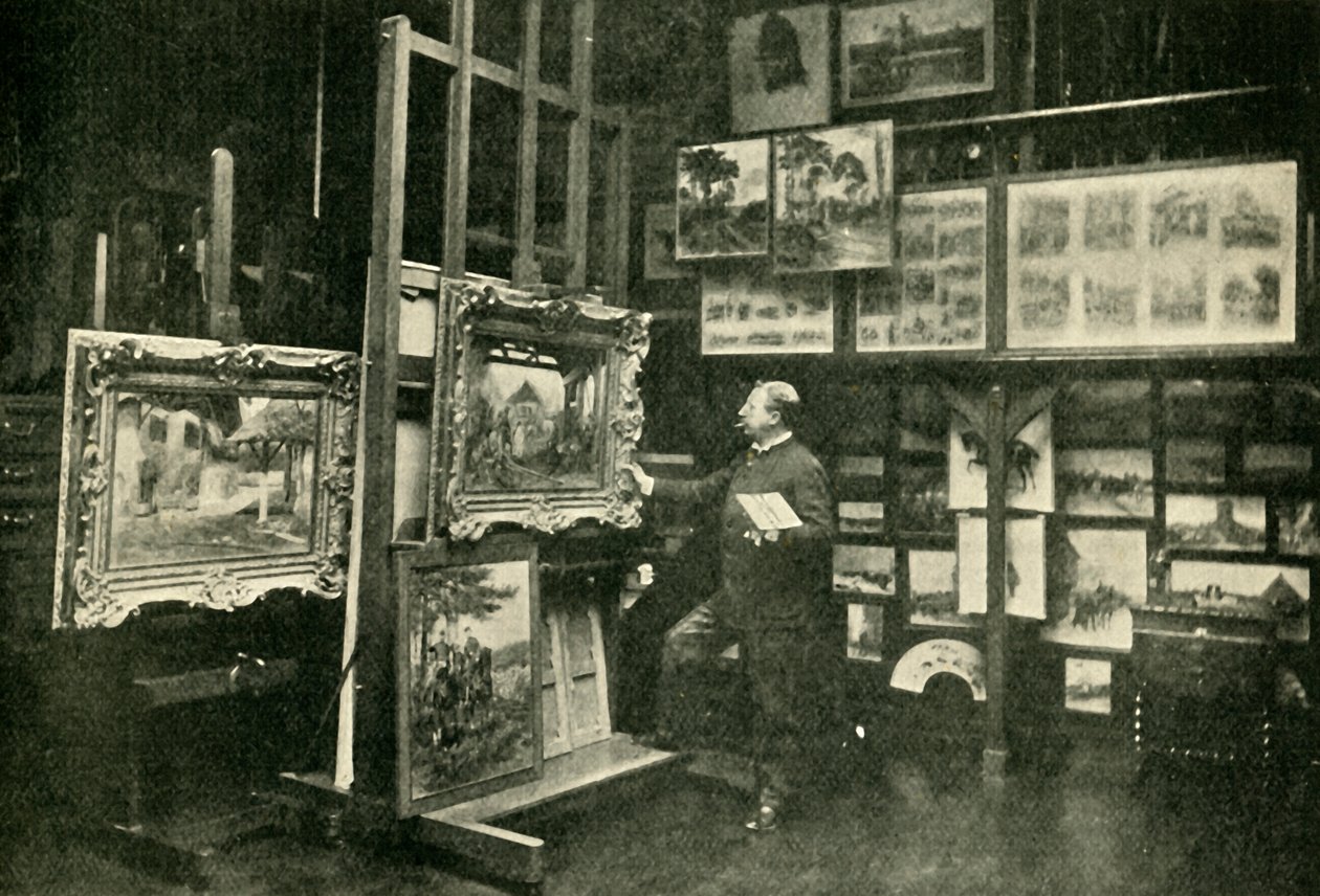 Monsieur Detaille in seinem Atelier, 1900 von Unbekannt