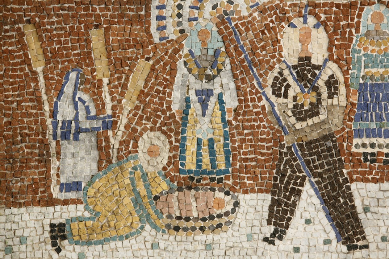 Mosaik, das die Rettung von Moses darstellt, Jerusalem, Israel von Unbekannt