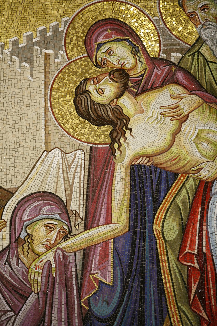 Mosaik des Todes Christi in der Grabeskirche, Jerusalem, Israel von Unbekannt