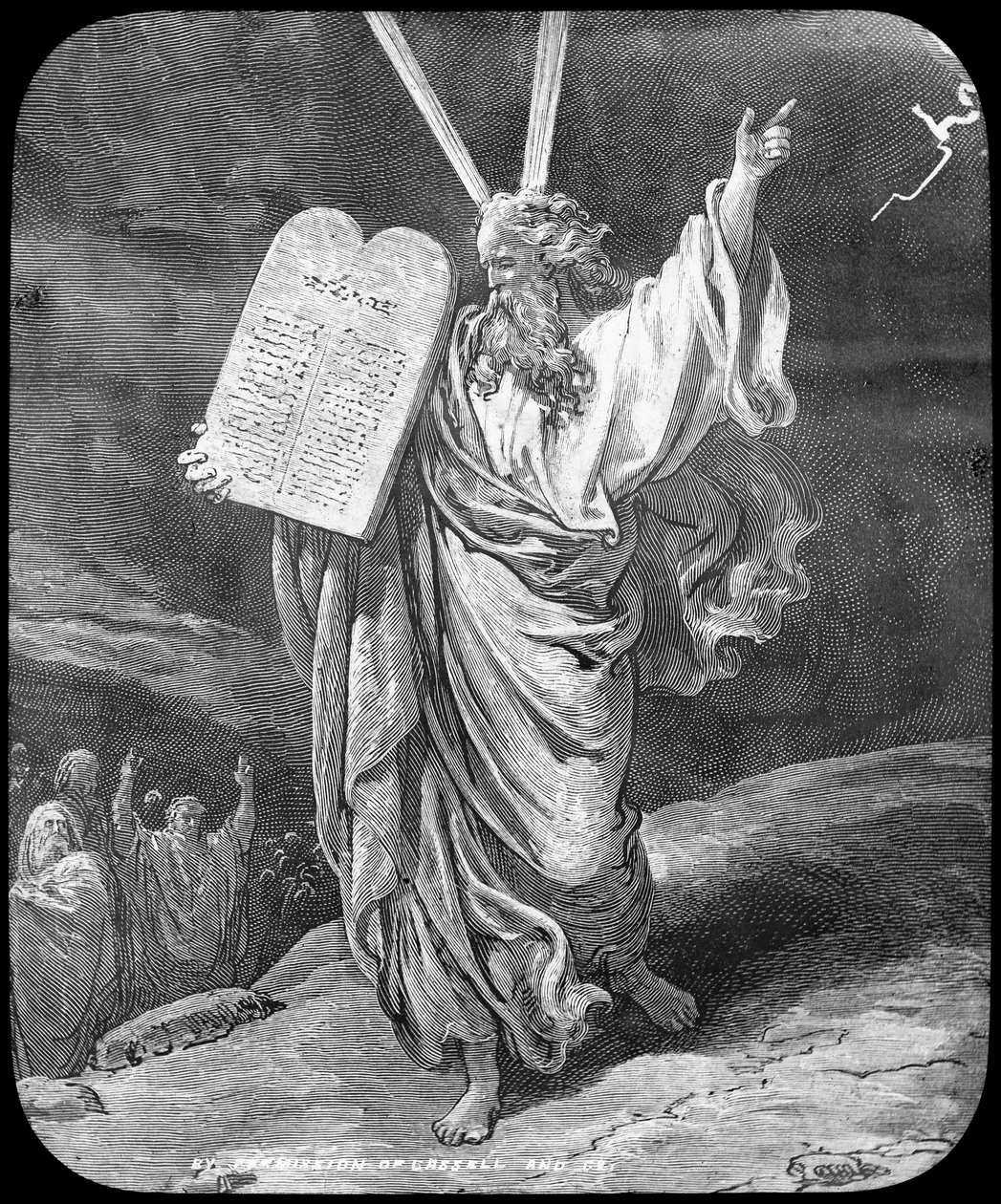 Moses empfängt das Gesetz, späte 19. oder frühe 20. Jahrhundert von Unbekannt