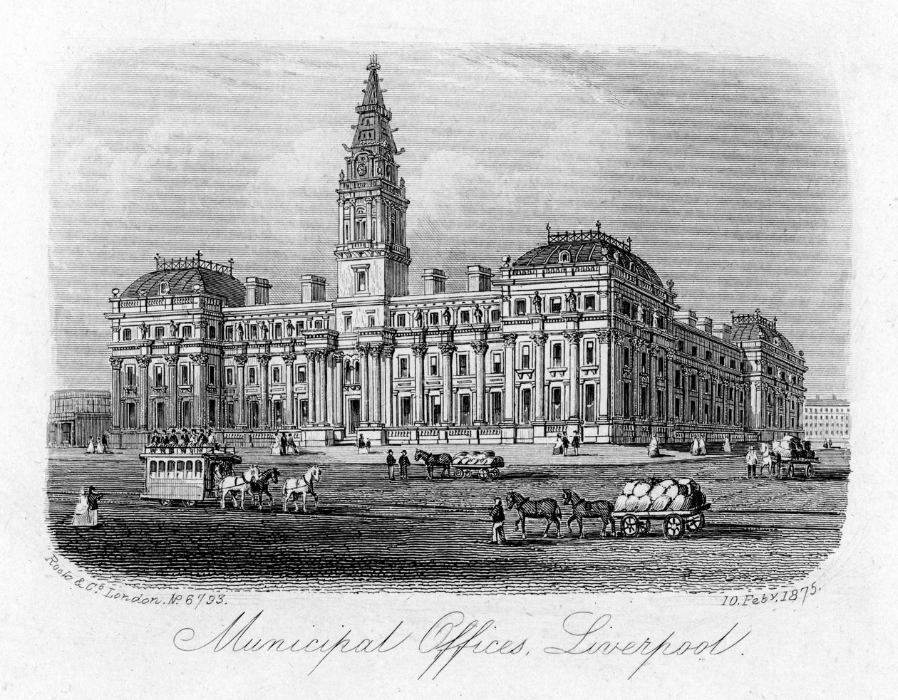 Rathaus, Liverpool, 10. Februar 1875 von Unbekannt
