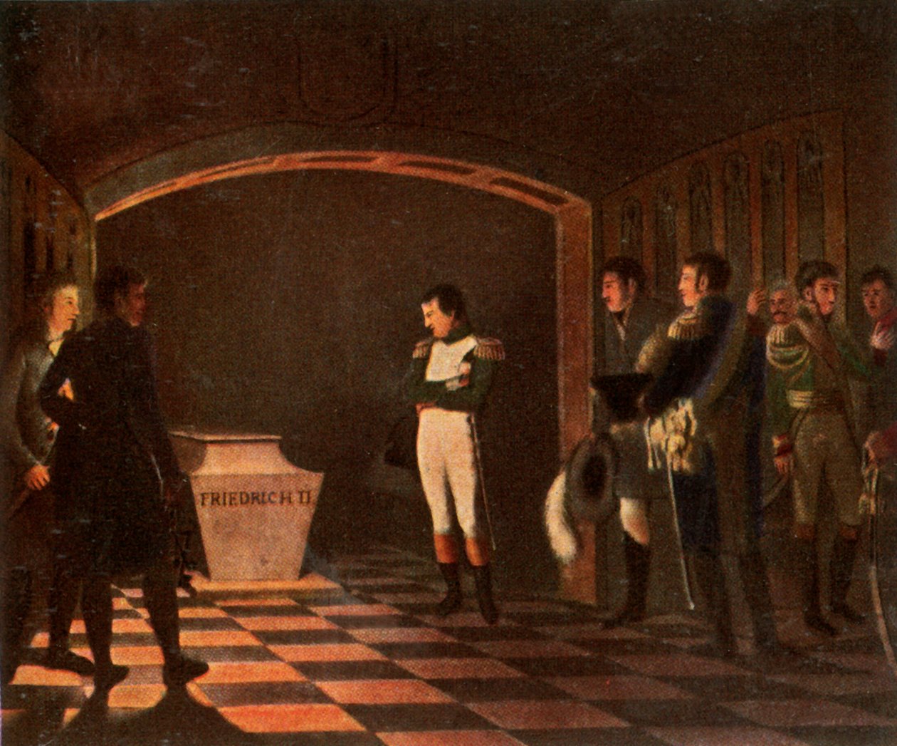 Napoleon I. am Grab von Friedrich dem Großen, 27. Oktober 1806, 1936 von Unbekannt