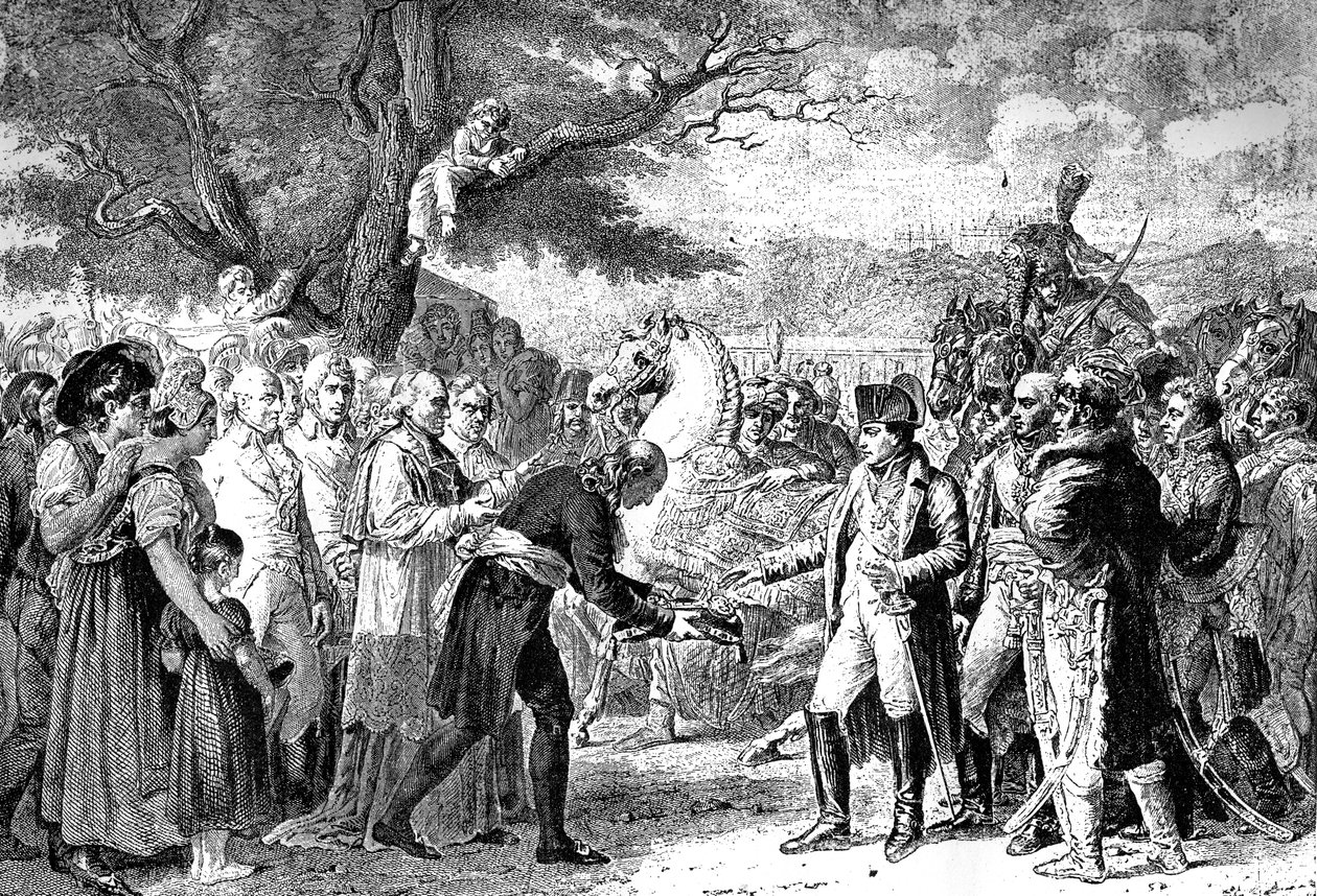Napoleon erhält die Schlüssel von Wien, Schloss Schönbrunn, 13. November 1805 von Unbekannt