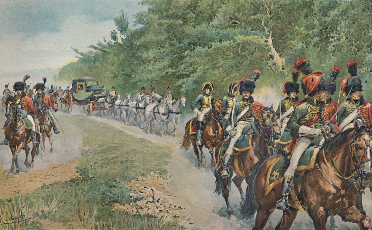 Napoleons Art zu Reisen, ca. 1800, 1896 von Unbekannt