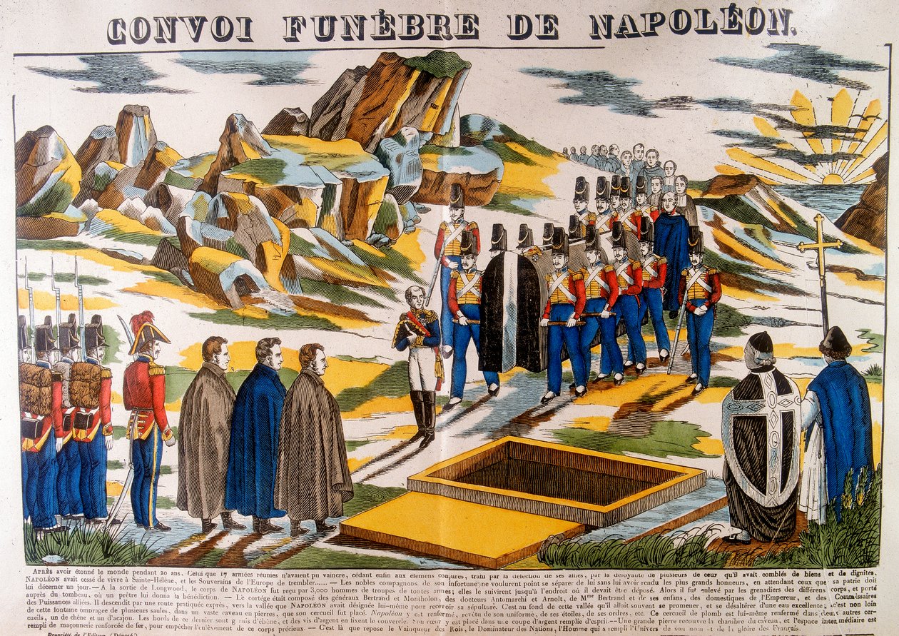 Napoleons Leichenzug, St. Helena, 1821 von Unbekannt