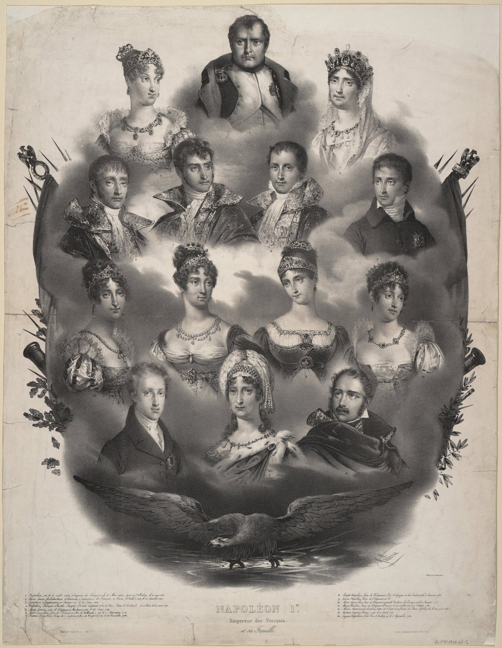 Napoléon I. Bonaparte und seine Familie, 1832 von Unbekannt