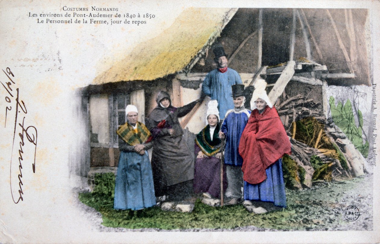 Einheimische Tracht von Pont Audemer, Normandie, 1902 von Unbekannt