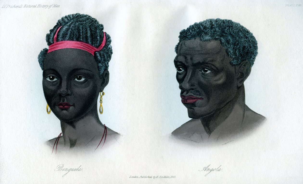 Einheimische von Benguela und Angola, 1848 von Unbekannt