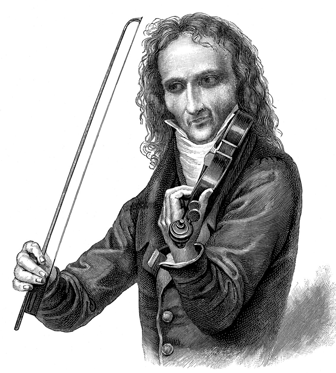Niccolò Paganini, italienischer Geiger, Bratschist und Komponist, 1830er Jahre von Unbekannt