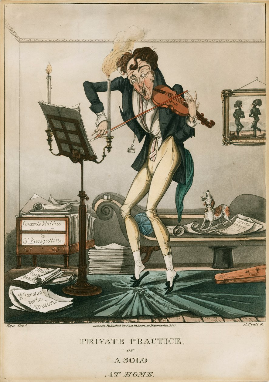 Niccolo Paganini - Karikatur von Unbekannt