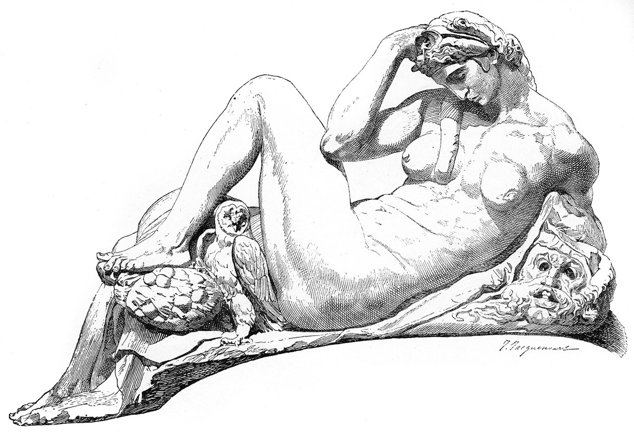 Nacht aus dem Grab von Julian de Medici, San Lorenzo Basilika, Florenz, Italien, 1882 von Unbekannt